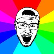 2012 advice_animals behind_the_meme glasses mustache open_mouth rainbow stubble variant:behindthememjak youtube youtuber // 1200x1200 // 139.2KB