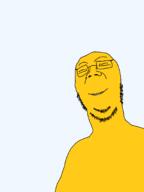 asian closed_eyes closed_mouth glasses smile soyjak stubble variant:mongoljak yellow_skin // 1536x2048 // 43.0KB