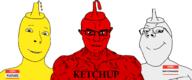 hello_my_name_is_(sticker) ketchup mayo mayonnaise mustard sauce subvariant:female_cobson subvariant:gapejak_female subvariant:muscular_chud trio variant:chudjak variant:gapejak // 2619x1092 // 225.5KB