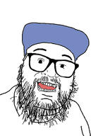 beard clothes glasses hat open_mouth soyjak variant:unknown // 350x519 // 78.2KB