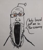 antenna based glasses internet_is_leaking irl meta:possibly_duplicate open_mouth reddit redraw soyjak speech_bubble stretched_mouth stubble text variant:markiplier_soyjak whiteboard // 525x602 // 244.0KB