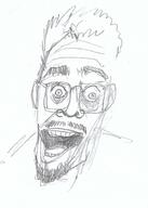 ear glasses gothamchess hair levy_rozman mustache open_mouth soyjak stubble variant:levy // 1298x1822 // 1.1MB