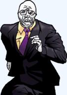 arm bald clothes frown glasses hand necktie running suit torso variant:sidjak // 260x370 // 19.1KB