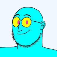 bald closed_mouth cool ear gem glasses happy nose smile stubble variant:weirdpenis // 900x900 // 18.0KB