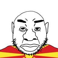 beard closed_mouth clothes ear flag flag:north_macedonia hair north_macedonia soyjak stubble variant:quanjak // 640x640 // 11.3KB