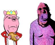 animal arm biting_lip cancer creepy distorted ear evil fat glasses hand holding_object imminent_death ominous pig potato shadow smile snout soyjak stubble subvariant:hornyson subvariant:wholesome_soyjak technoblade variant:cobson variant:gapejak video_game youtuber // 1217x996 // 851.4KB