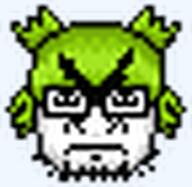 4chan angry anime clover glasses hair icon pixel_art stubble variant:unknown yotsoyba // 36x35 // 522