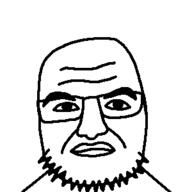 closed_mouth glasses lips soyjak stubble template thick_eyebrows variant:unknown // 300x300 // 7.5KB