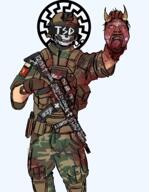 ack army atheism baphomet capitalism christian_cross christian_identity christianity communism cross dollar_sign eastern_orthodox falangism fascism firearm flag:crusader flag:kingdom_of_jerusalem flag:principality_of_moscow flag:transgender_pride_flag freemason freemasonry hammer_and_sickle helmet icxcnika jerusalem jesus military military_tread_pattern military_uniform orthodox orthodox_cross orthodoxy rifle satan satanic satanism sonnenrad templar tranny united_nations world_economic_forum // 1500x1936 // 2.0MB
