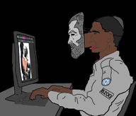 ai_but_not_completely_ai_doe big_lips brown_skin computer gigger israel jewish_nose jewish_star keyboard mask nas:gigachad negro nigger red_lips screenshot typing variant:soytan // 959x817 // 291.8KB