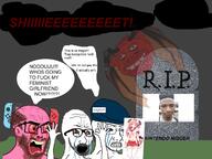 3soyjaks angry astolfo balding blood clenched_teeth clothes crying ear etika glasses gravestone hair hand hands_up hat nigger nintendo nintendo_switch open_mouth pink_skin shieet soy soyjak soylent speech_bubble stubble text tyrone variant:excited_soyjak variant:nujak variant:soyak video_game // 2133x1600 // 1.5MB