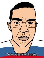 glasses open_mouth russia russo_ukrainian_war soyjak stubble subtitles text ukraine variant:chudjak variant:soyak video // 720x950, 80.1s // 11.1MB