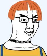 arthoe blacksun glasses orange_hair trend:aryan variant:chudjak yellow_shirt // 449x532 // 190.2KB