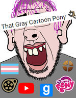 clothes ear glasses gmod half-life half-life_2 kurwa my_little_pony open_mouth poland purple_hair slopjak stubble that_gray_cartoon_pony tranny valve variant:cobson white_skin youtube // 1319x1700 // 1.1MB