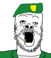 beard beret bill_(left_4_dead) cigarette clothes grey_hair hat left_4_dead_(series) left_4_dead_1 military military_beret military_uniform old open_mouth soyjak stubble valve variant:a24_slowburn_soyjak video_game // 454x516 // 18.4KB