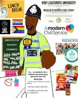 beard black_lives_matter british brown_skin chips diploma food islam latte note pakistan police progress_pride_flag smug text variant:bartender whistle whiteboard // 1080x1354 // 1.5MB