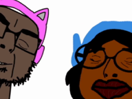 2soyjaks badge brown_skin byonbyon cat_headphones closed_eyes eyelashes female glasses hair headphones lips meta:namefags music olgol_(user) poyopoyo rotten_teeth series:proud_olgolians smile stubble subvariant:female_cobson subvariant:hunky_twink_sex_machine subvariant:olgolstein variant:cobson video // 960x720, 13.7s // 6.2MB