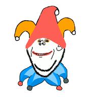 balatro clown jester jester_hat jimbo_(balatro) joker makeup soyjak variant:impish_soyak_ears // 1068x1151 // 62.8KB