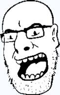 angry ear foxford_comics glasses open_mouth redraw soyjak stubble subvariant:foxson template transparent_background variant:cobson // 124x194 // 47.3KB