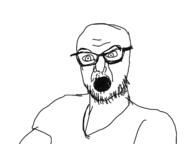 angry clothes glasses mustache oekaki soyjak stubble variant:feraljak // 640x480 // 55.2KB