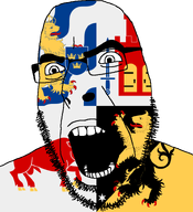 angry animal bull castle country county cow crown flag flag:västra_götaland_county glasses hair lion looking_to_the_left open_mouth shield soyjak star_(symbol) stubble sweden sword teeth thick_eyebrows tongue transparent_background variant:cobson västra_götaland_county // 721x789 // 136.4KB