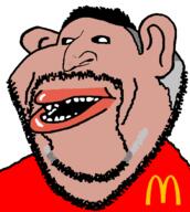 grey_hair hair handsome_truth hooked_nose jewish_nose mcdonalds mustache racism stubble subvariant:impish_amerimutt variant:impish_soyak_ears // 598x668 // 27.6KB