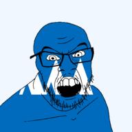 angry flag flag:yamagata glasses hair japan looking_at_you mustache open_mouth soyjak stubble teeth todofuken transparent_background variant:feraljak yamagata // 1500x1500 // 66.1KB