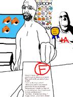 2soyjaks alphabet award exam fish fish_tank glasses holding_object school stubble subvariant:hornyson subvariant:wholesome_soyjak test text variant:bartender variant:cobson variant:gapejak // 800x1067 // 350.8KB