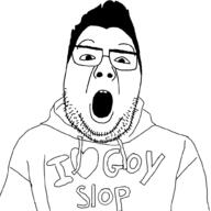 buck_teeth glasses goyslop hair heart i_love jacket nikocado_avocado open_mouth soyjak stubble variant:cadojak // 1000x1000 // 150.4KB