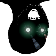 bald black_skin glowing glowing_eyes inverted open_mouth soyjak stubble subvariant:soyak_(crazed) thougher thousand_yard_stare upside_down variant:soyak white_background // 740x724 // 97.8KB