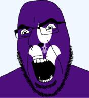 angry flag flag:gunma glasses gunma hair japan looking_to_the_left open_mouth soyjak stubble teeth thick_eyebrows todofuken transparent_background variant:cobson // 721x789 // 42.0KB