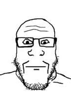 bald closed_mouth glasses neutral stubble subvariant:neutralplier variant:markiplier_soyjak // 600x800 // 12.8KB