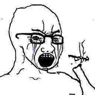 angry cigarette crying glasses meta:ai_generated meta:not_oc smoking variant:cryboy_soyjak variant:soyak // 256x256 // 40.9KB