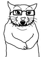 animal arm artist:xJanny cat ear glasses hand open_mouth redraw stubble variant:catjak_(alternate) // 600x800 // 16.3KB