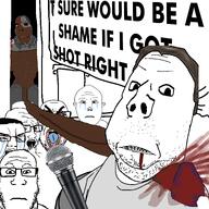 assassination bbc black_skin blood brown_skin charlie_kirk closed_mouth conservative crying cyborg death george_droyd george_floyd glowie glowing green_skin microphone neutral nigger open_mouth robot subvariant:neutralplier subvariant:scholar subvariant:seethejak tear variant:bernd variant:chudjak variant:cobson variant:gapejak variant:markiplier_soyjak variant:soyak variant:vlodson white_background white_skin // 2000x2000 // 1.0MB