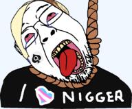 bloodshot_eyes clothes crying glasses hair hanging heart i_heart_nigger i_love nigger pyrocynical queen_of_spades rope soyjak spade stubble suicide text tongue variant:bernd yellow_hair yellow_teeth // 816x676 // 40.6KB