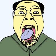chairman_mao china chinese_communist_party communism glasses mao_suit mao_zedong maoism open_mouth soyjak stubble teeth tounge variant:bernd variant:gapejak yellow_skin // 4793x4802 // 2.0MB