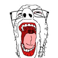 angry artist:QQlive glasses jakked oekaki rage soyjak_party variant:feraljak // 500x500 // 35.8KB