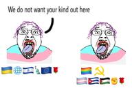 communism cuba emoticon european_union fuck_off_we_dont_want_your_kind_here hammer_and_sickle israel lgbt_flag open_mouth palestine raised_fist_(symbol) rose social_democracy sphere statue_of_liberty tranny transgender_flag ukraine variant:bernd you're_the_same // 2226x1495 // 646.4KB