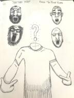 4soyjaks arm art beard buck_teeth clothes dawing drawfag full_body glasses hair hand ink meta:soytober meta:soytober2024 open_mouth pointing question_mark shadow soytube_kids stubble subvariant:science_lover tshirt variant:ignatius variant:markiplier_soyjak variant:shirtjak variant:tewi // 1536x2048 // 3.0MB