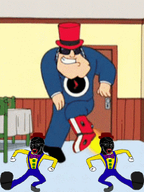 american_dad black_skin cartoon clock clothes dance full_body glasses lips minstrel_show nigger series:TIME_TO_KICK_IT! smile stubble time_to_kick_it top_hat variant:soyak white_skin // 400x533 // 2.2MB