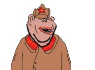 amerimutt brown_skin budenovka clothes coat communism ear hat leftypol lips mutt open_mouth soyjak stubble subvariant:impish_amerimutt variant:impish_soyak_ears // 1068x790 // 21.8KB