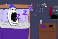 animal artist:sectionalism bed bedroom blanket bug clock cloud desk drawer fly glass glasses_case hill leg moon night nightcap pillow sleeping snore stubble subvariant:cobson_up tree variant:chudjak variant:cobson water window wing // 1672x1136 // 88.2KB