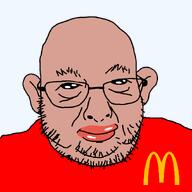 amerimutt black_sclera ear elderly fat glasses mcdonalds old oldfag variant:grampjak // 879x879 // 30.5KB