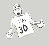 3d 3d_model arm clothes ear glasses hair hand open_mouth paint_3d pointing soyjak stubble teeth text tshirt variant:shirtjak // 730x686 // 97.7KB