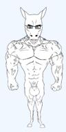 angry animal balls big_balls blue_eyes buff ear glasses hooves horse nsfw subvariant:muscular_chud variant:chudjak // 1200x2400 // 143.5KB