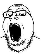 glasses open_mouth redraw soyjak stubble variant:gapejak // 600x800 // 8.3KB