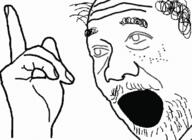 black_stubble comic_sans freckles hand meme morgan_freeman nose open_mouth pointing soyjak stubble template variant:gapejak // 788x574 // 45.7KB