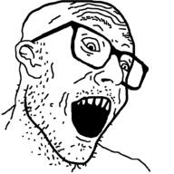 ear glasses open_mouth soyjak stubble variant:coaljak // 1000x1000 // 24.6KB