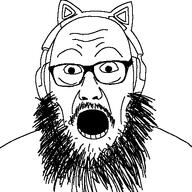 beard cat_ear glasses headphones mouth_open soyjak streamer traced variant:cobson // 500x500 // 32.3KB